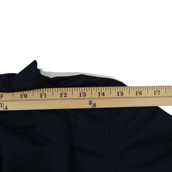 Nike Hooded Mesh Full Zip Athletic Track Jacket Size S Navy Blue White Yellow - Picture 5 of 16